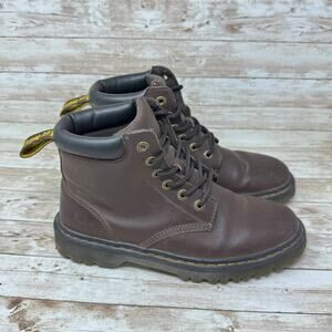Dr. Martens Cartor AW004 Brown Leather Airwair Combat Boots Men's Size 8